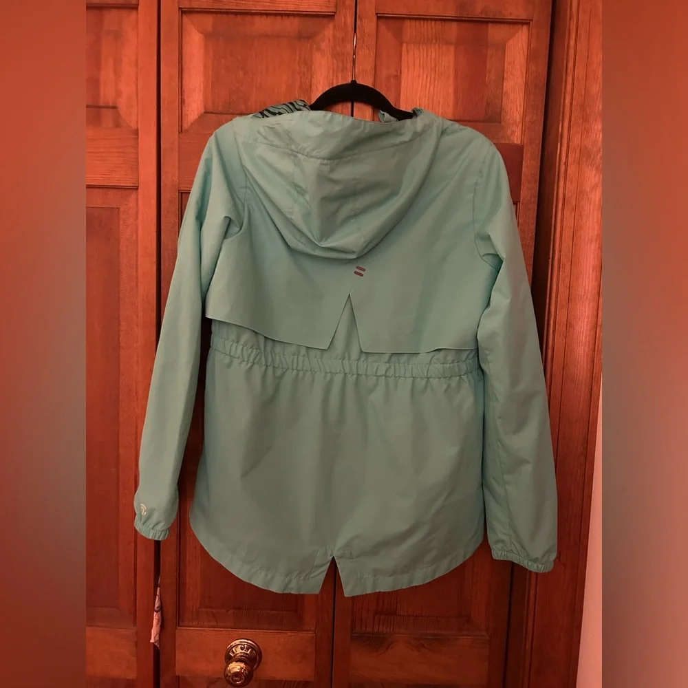 C9 By Champion Light Green/Blue Sporty Lightweight Raincoat Girls Sz XL (14-16)